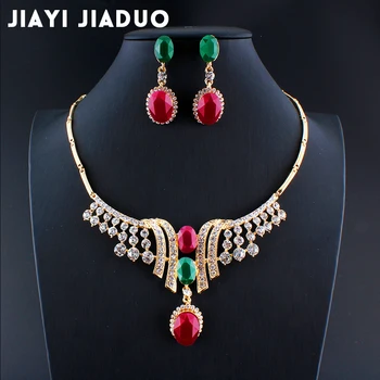 Jiayijiaduo africane margele frumoase femei de moda de Aur-culoare India nunta bijuterii set pentru femei accesorii de îmbrăcăminte din India