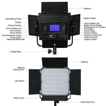 PIXEL K80 Profesionale LED Estompat Video Panou de Iluminat cu Lumina 36W CRI 96+ Control Wireless pentru Studio YouTube Fotografie Video