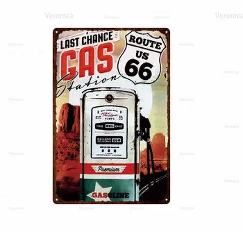 America Route 66 Placă De Ulei De Motor Vintage Din Metal Staniu Semn Placa Garaj Service Fată Frumoasă Artă Poster Acasă Benzinarie Decor