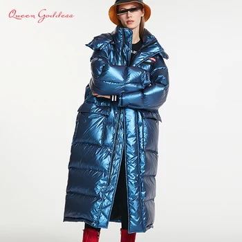 Iarna Nouă Listă de Femei de Moda Lung Jos Jacheta Impermeabil si Windproof Hooded Parka Cald de Mare în Jos Paltonul Supradimensionat gros de Free-style