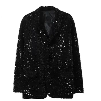 IEFB primăvara anului 2021 Nou la Modă Sequin Personalizate Costum haina pentru barbati URI hot-negru de înaltă calitate sacouri pentru bărbați streetwear 9Y4716