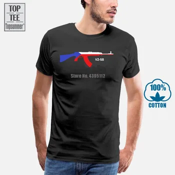 T-Shirt Noutate Rece Topuri Barbati Maneca Scurta cu Maneci Lungi Tricou Vz-58 Pușcă Cu Suprapus cehă Pavilion de Haine de Blana Topuri