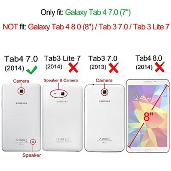 SM-T231, SM-T230 Rotație PU Caz din Piele Smart Cover Pentru Samsung Galaxy Tab 4 7.0 T230 T231 T235 Suport Comprimat Stand Caz Funda