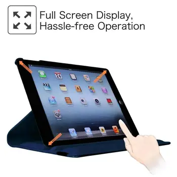 Caz acoperire Pentru iPad 234 din Piele de Rotație Cover Pentru iPad 4 3 2 Tablete Caz de Protecție A1560 A1459 A1458 A1416 A1430 A1403 A1396