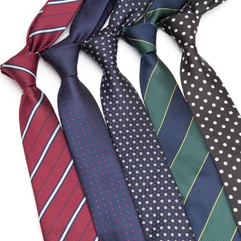Oamenii Cravata cu Dungi de Afaceri 7CM Cravata Mens Petreceri de Nunta Rochie Jacquard Legături gravatas para homens papion gravatas tricou subțire