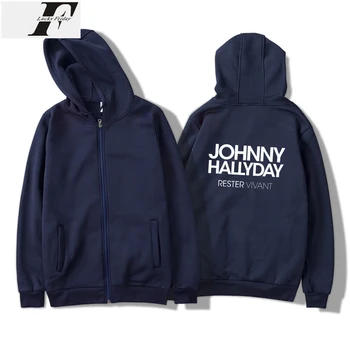 LUCKYFRIDAYF 2018 Johnny Hallyday Fanii Hanorace Barbati cu Fermoar Harajuku Nou Brand de Moda Streetwear Trening Largi Hanorace Barbati