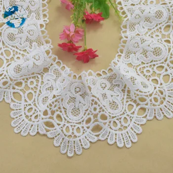 10yards 12cm poliester alb broderie dantelă franceză panglica dantelă ghipura material diy ornamente dantelă de nunta Accesorii de cusut#3831