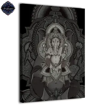 1 panou tipărite pictura abstractă Zeu Hindus Ganesha Elefant de brizbazzar poze de perete pentru camera de zi postere si printuri de arta