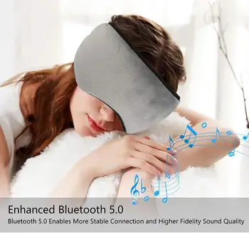 2021 nou Somn căști masca de Somn Somn masca de ochi de Călătorie masca de ochi fără Fir setul cu cască Bluetooth cu difuzor incorporat microfon