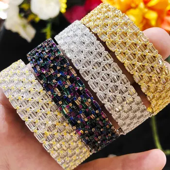 GODKI MARE Lux Multicolor Brățară Inel Seturi Pentru Femei Nuntă Cubic Zircon Cristal de Logodna DUBAI Mireasa Seturi de Bijuterii 2021