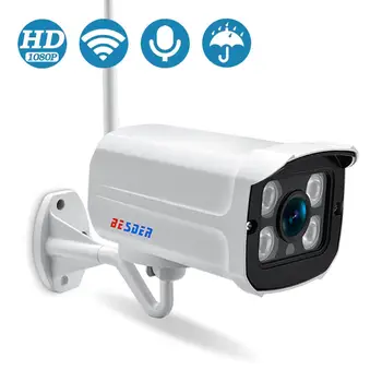 BESDER 1080P Sârmă&Audio Wireless IP Camera IR 25m Metal rezistent la apa IP66 onvif de Securitate CCTV Camera Wifi Cu Slot pentru Card TF iCsee