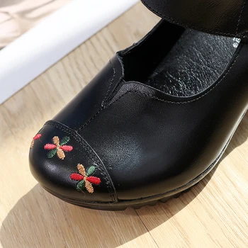 Xiuteng Femei Pantofi De Vară 2020 Femei Pantofi Din Piele Naturală Plus Dimensiune 35-41 Mocasini Pentru Femei Floral-Pantofi Casual Femei