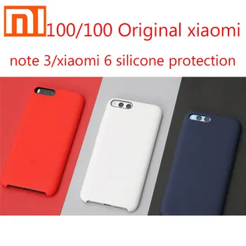 100/100 Original xiaomi Mi Note 3 husa Silicon Originala xiao Mi 6 Silicon PC Microfibre Mi Note3 Capacul Negru și Roșu albastru