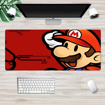 Mare Super Mario Gaming Mousepad Otaku Mouse Pad Viteza Gamer Blocare Marginea Durabil Cauciuc Moale Birou Calculator Mat XL90x40cm