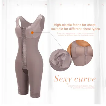 HEXIN Full Body Shaper fără Sudură Coapsei Corset Tummy Control Burta Brâu Femei Shapewear de Slăbire Cârlige Bodysuit