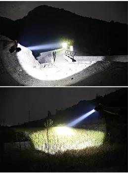 100W 3000mAh Baterie, mult Timp Utilizarea LED Lanterna Camping Rezistent la Apă Căutare Lumină Puternică Lanternă Cu Partea de lumina de Noapte se Ocupe Loc