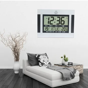 JIMEI H110 Multifunctional simplu și practic de temperatură și umiditate metru calendar ceas deșteptător