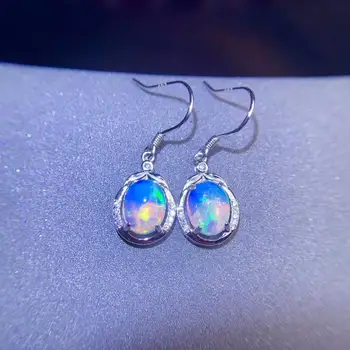 Culoare naturala opal știfturi de ureche, argint 925 moda, culori frumoase, schimbarea de frumusete.
