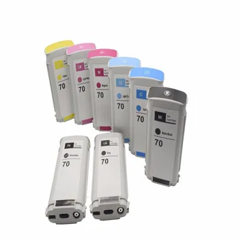 Cartuș de cerneală Compitable pentru HP70 Folosit pentru HP Z2100 Z3100 Z3200 Z5200 Printer 130ML * 8 (PK a + LG + MK + C + LC + M + LM + Y)
