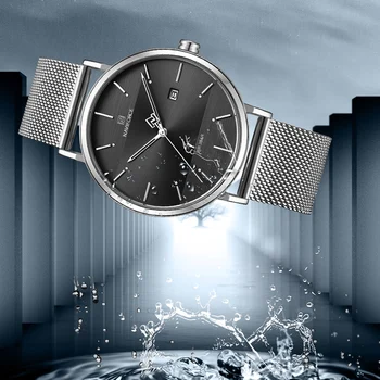 Bărbați Ceas Brand de Top NAVIFORCE Plasă din Oțel Inoxidabil Cuarț Bărbați Ceasuri Impermeabil Întâlnire de Afaceri Ceasuri Relogio Masculino