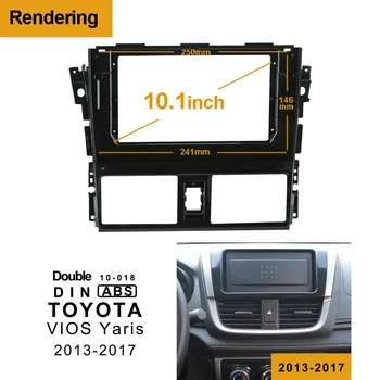 2Din Car DVD Cadru Audio Montarea Adaptorului de Bord Tapiterie Kituri Angel Panoul de 10.1 Pentru Toyota VIOS Yaris 2013-2017 Din Dublu Jucător de Radio