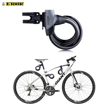 ETOOK Biciclete de Blocare Anti-furt de Cablu de Blocare Biciclete MTB 1,5 m, rezistent la apa Ciclu de Ciclism Motocicleta de Blocare de Securitate cu benzi reflectorizante
