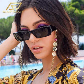 SIMPRECT 2021 Mic Pătrat ochelari de Soare pentru Femei Brand de Moda Designer de Celebritate Același Stil de Ochelari de Soare UV400 Nuante Pentru Femei