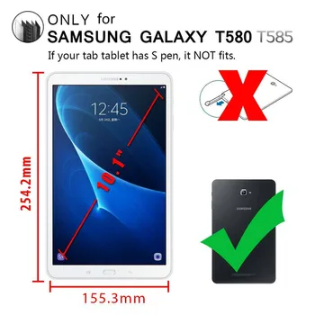 Acoperire Pentru Samsung Galaxy Tab A6 10.1 Caz De 360 de Rotație Caz Stand pentru Galaxy Tab 10.1 inch 2016 SM-T580 T585 T587 Cazuri Comprimat