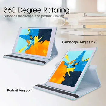 Pentru iPad Mini 1 2 3 Pisici Drăguț 360° Rotație Piele Caz Stand Tableta Capace de Protecție Pentru 2020 iPad Pro de Caz 11 12.9 Pro 2020