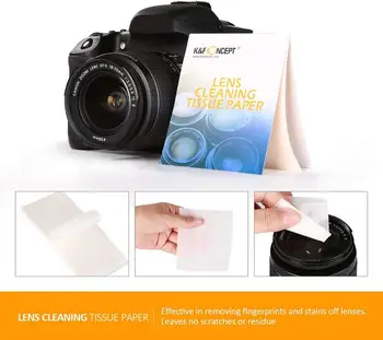 K&F Concept set de curățare pentru aparat de fotografiat și lentile 5 in 1 perie de curățare burduf microfibra lavete de curățare hârtie goală sticla cu pulverizator