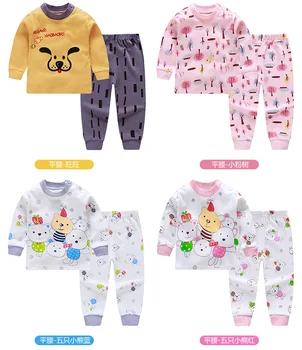 Desene animate pentru Copii Seturi de Pijamale de Bumbac Baieti Pijamale Costum Cald Fata de Copil Pijama cu Maneca Lunga Topuri+Pantaloni 2 buc Imbracaminte Copii