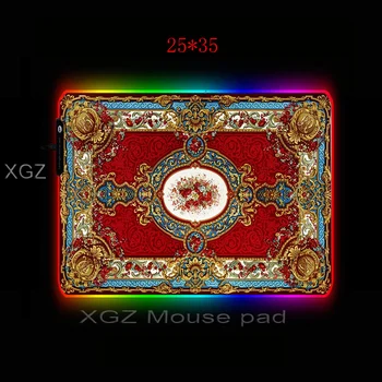 XGZ Anime Retro Palace Mare Covor persan Rosu Mare RGB Mouse Pad Lock Margine de Birou, Birou de Calculator Mat Viteza 900x400/800x300 Xxl