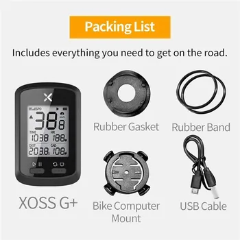 XOSS G+ GPS BICICLETE INTELIGENT CALCULATORUL de CICLISM Bluetooth 1.8-inch Ecran LCD Digital rezistent la apa IPX7 Calculator de Biciclete Vitezometru