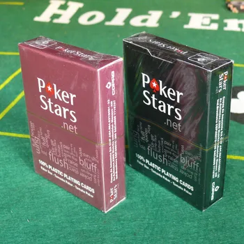 2 Cutii de Texas Hold ' em Plastic Carte de Joc rezistent la apă și Plictisitoare poloneză Poker Star Petrecere Festiv Consumabile Cadouri