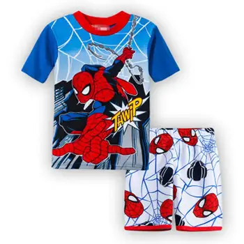 Brand de Vară pentru Copii Fete Baieti Print Pijamale cu Maneca Scurta sport shortsSet Desene animate Pijamas Sleepwear Copilul Pijamale, Îmbrăcăminte S23