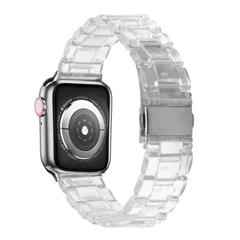 Transparent Curea pentru Apple Watch band 40mm 44mm iWatch trupa 38mm 42mm Rasina Bratara pentru Apple watch serie SE 6 5 4 3 42 44 mm