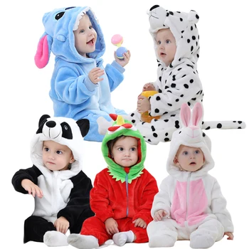 Nou-Născut Romper Baby Boy Girl Salopeta Bebes Îmbrăcăminte Copil Copil Pijamale De Iarnă Haine Pentru Copii Cusatura Leu Romper Costume Pentru Copii