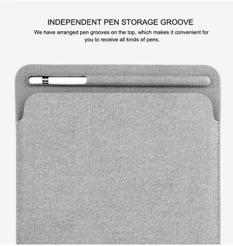 Lenjerie de pat termina Maneca Caz pentru NOUL iPad Pro 11 A1980 .Husă Sac Acoperi cu Creion Slot pentru iPad Pro 10.5 pentru noul ipad 9.7