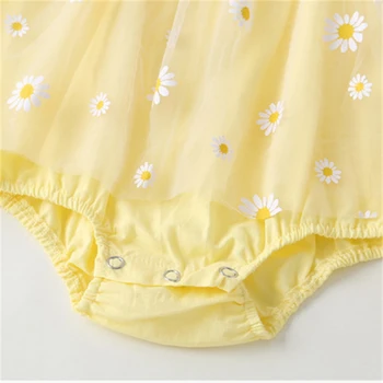 Net fire de Flori daisy hot-vânzare pentru copii îmbrăcăminte copil de vara fete, fată nou-născut fără mâneci romper rochie de printesa