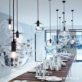 Nordic minimalist modern minge de sticlă lampă de pandantiv Single-șef restaurant, bar pandantiv lumina E27 AC110V 220V 230V