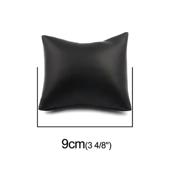 De înaltă Calitate din Piele PU de Bijuterii Afișează Perna Alb-Negru Culori Pentru Ceas Bratara Ambalare Decor 9cm x 8cm , 5 Buc
