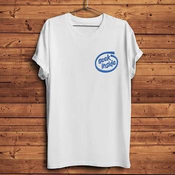 Tocilarul cpu logo amuzant Tech geeker tricou homme summer nou alb cu maneci scurte barbati casual tricou unisex streetwear tee