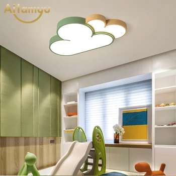 Dublu Nor în Formă de LED Lumini Plafon Cu Control de la Distanță Grey Plafon Lampă Pentru Camera de zi Dormitor Copii Corpuri de Iluminat