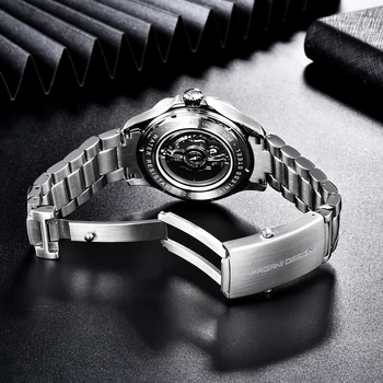 PAGANI DESIGN 007 clasic seria nouă bărbați ceasuri de lux ceas mecanic automatic ceas barbati curbat safir oglindă ceas de mână