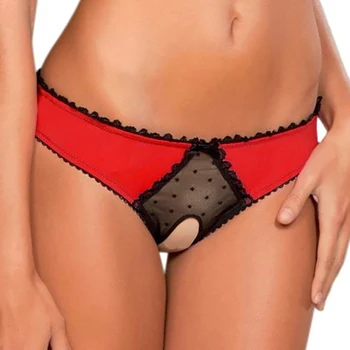 Bragas sexys de entrepierna abierta para mujer, ropa interior roja eu gran,bragas elemente vizibile