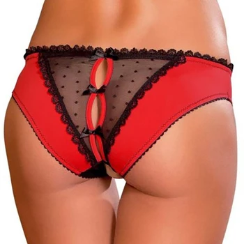 Bragas sexys de entrepierna abierta para mujer, ropa interior roja eu gran,bragas elemente vizibile
